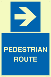 PEDESTRIAN ROUTE - right arrow